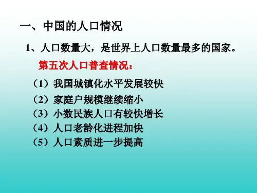 中国的人口和民族powerpoint演示文稿