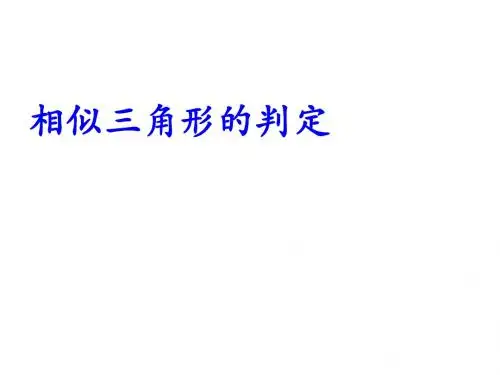 相似三角形的判定定理(AA)
