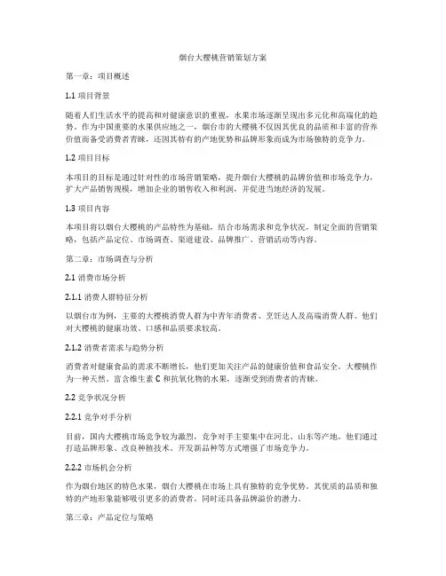 烟台大樱桃营销策划方案