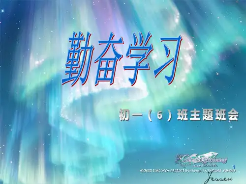 勤奋学习主题班会  演示文稿ppt课件