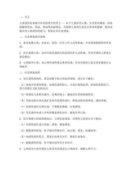 儿童烫伤的应急预案