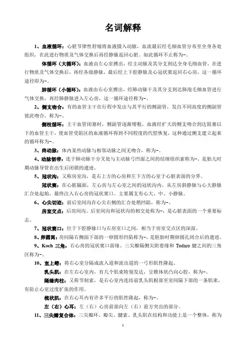 名词解释
