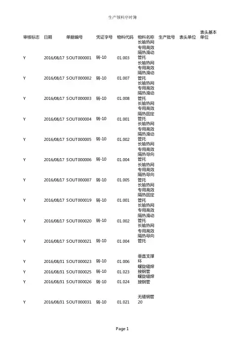 二标领用记录表