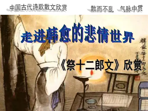 祭十二郎文优质课一等奖教案教案课程