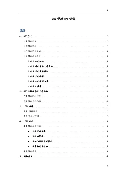 OEC管理PPT讲稿