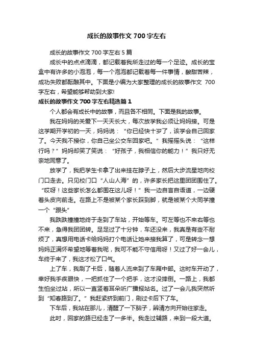 成长的故事作文700字左右