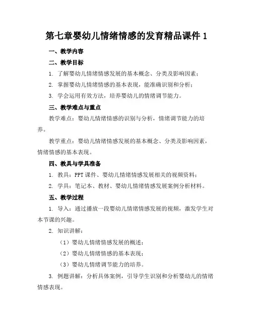 第七章婴幼儿情绪情感的发育精品课件1