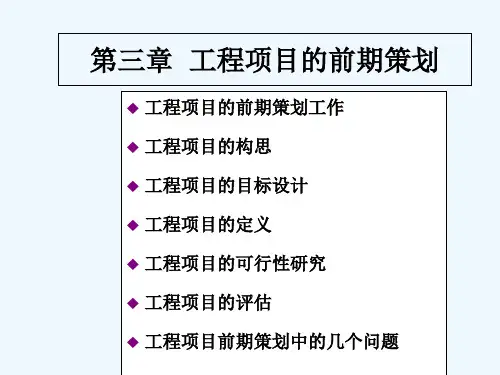 工程项目的前期策划 PPT