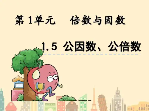 五年级数学下册公因数、公倍数(西师版)全面版