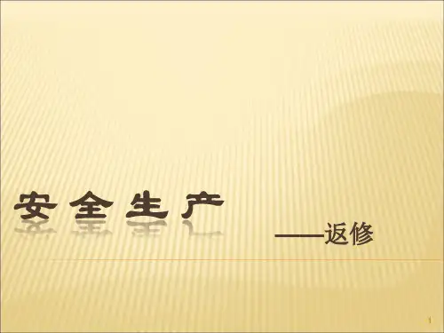 工厂安全生产知识培训资料ppt课件