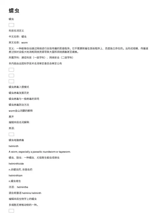 蠕虫——精选推荐