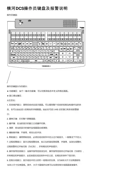 横河DCS操作员键盘及报警说明