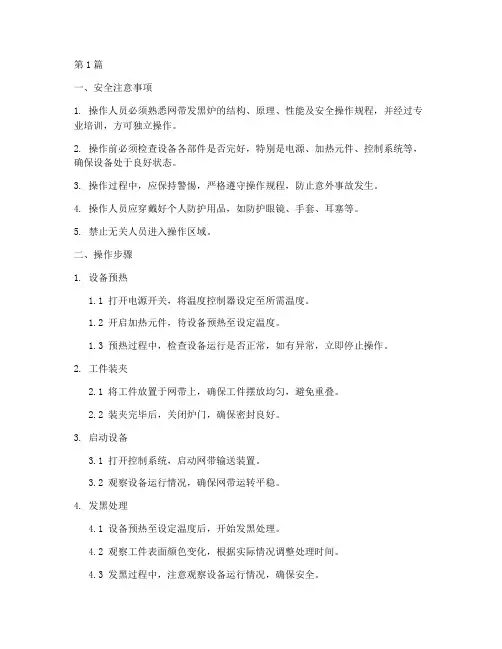 网带发黑炉操作规程(3篇)
