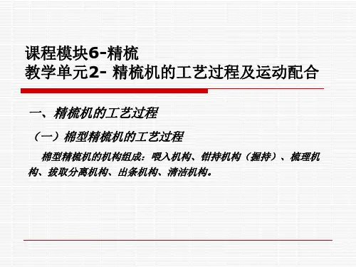 精梳机的工艺过程及运动配合