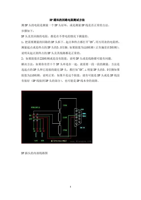 DP通讯的回路电阻测试方法