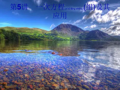 中考数学复习 第5讲 一次方程(组)及其应用课件