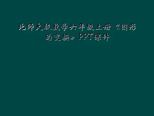 北师大版数学六年级上册图形的变换PPT课件