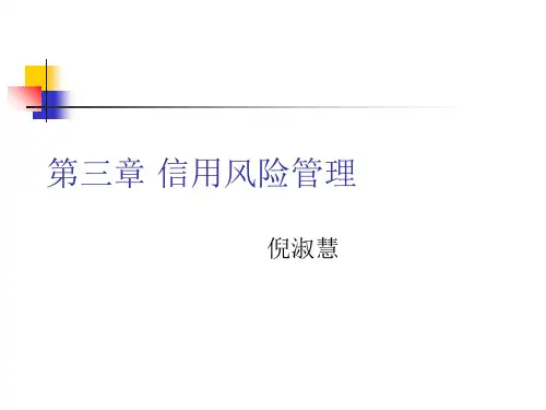 信用风险管理(PPT 95页)