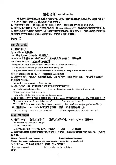 modal verbs讲解