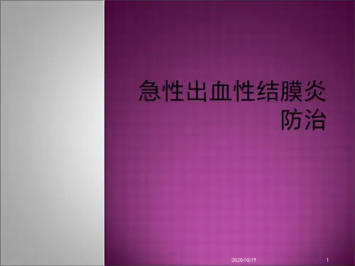 急性出血性结膜炎防治 ppt课件