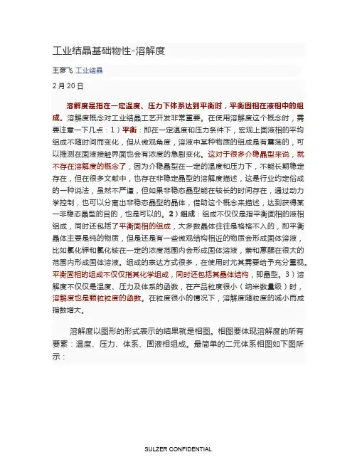 重要工业结晶基础物性-溶解度