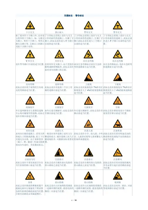 交通标志及交警手势含义