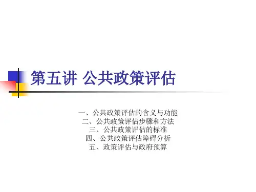 公共政策评估