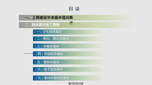 防渗漏施工专题讲座PPT课件