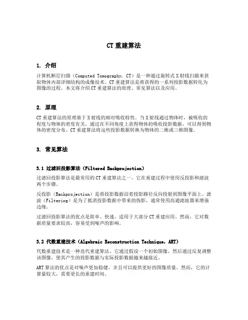 ct重建算法