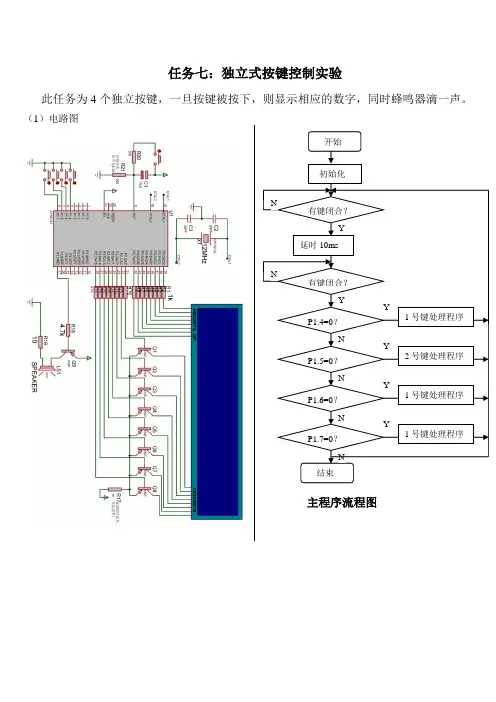 任务七：独立式按键显示