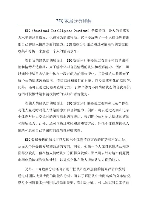 EIQ数据分析详解