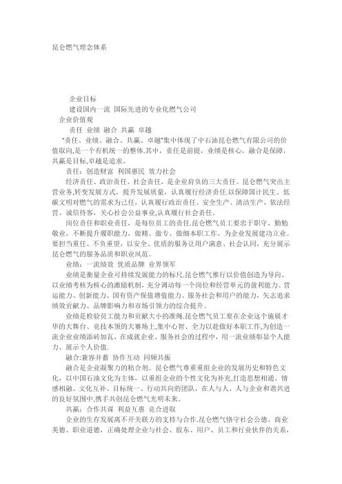 燃气企业文化手册【新版精品资料】