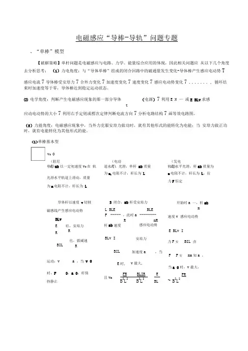 电磁感应导棒-导轨模型