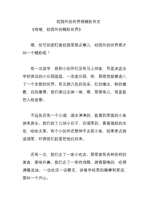校园外的世界很精彩作文
