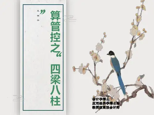 预算管控的“四梁八柱”