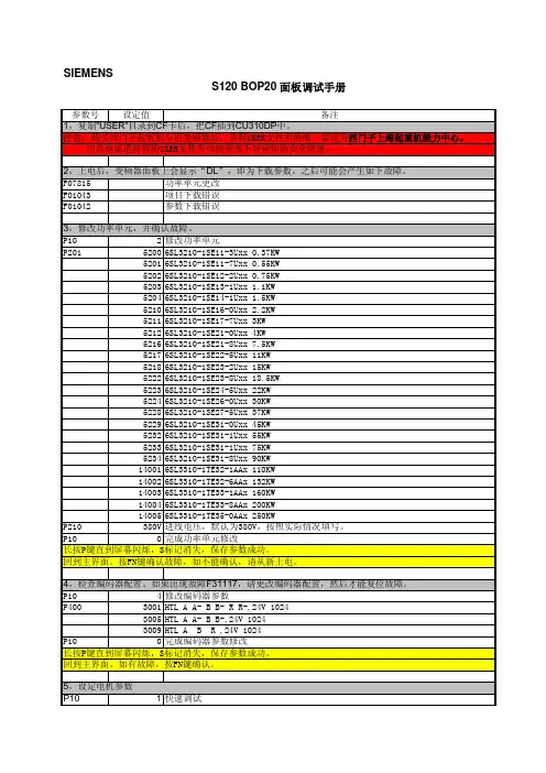 S120BOP20调试手册V1.3