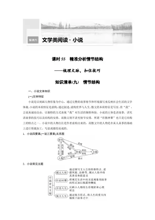 新高考语文第7部分 小说阅读 课时55 精准分析情节结构——梳理文脉,扣住技巧