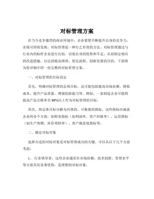 对标管理方案