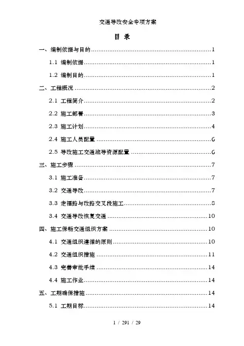 交通导改安全专项方案