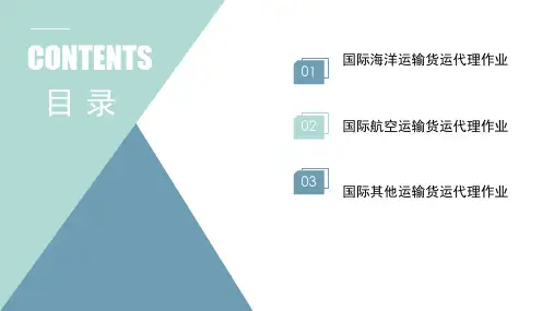 国际货运代理课件完整版