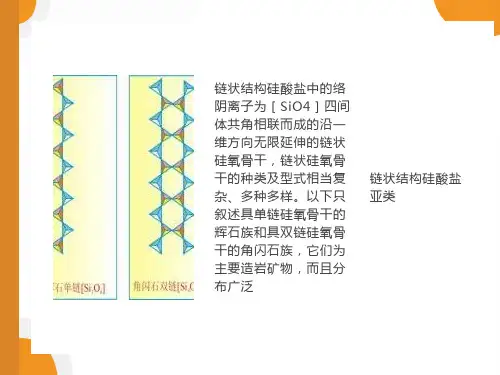矿物学链状结构硅酸盐