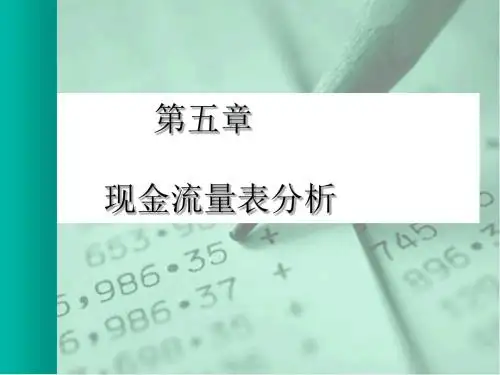 第五章 现金流量表分析