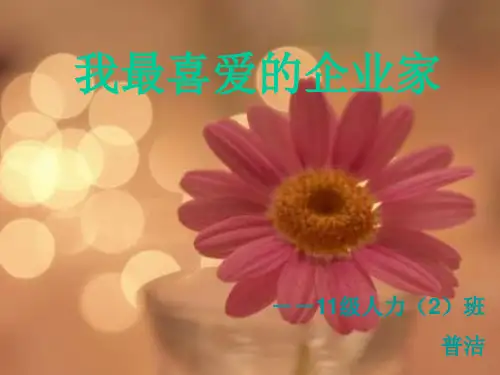 我最喜爱的企业家——陈欧_PPT