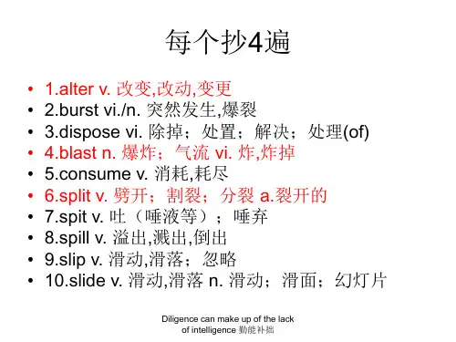 每天10个单词,坚持就是胜利!