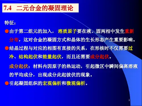 材料科学基础二元合金的凝固理论