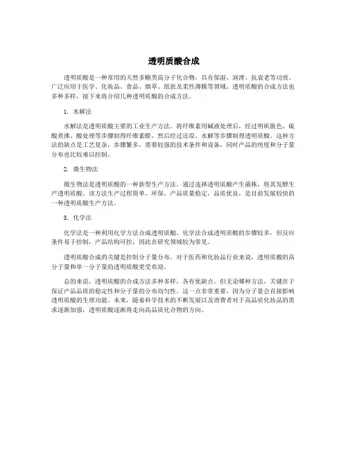 透明质酸合成