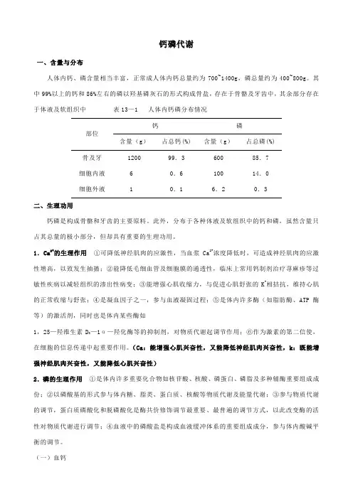 钙磷代谢