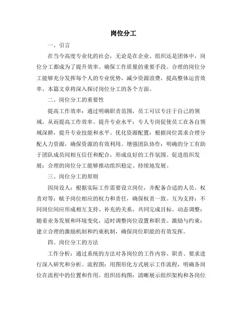 岗位分工_精品文档