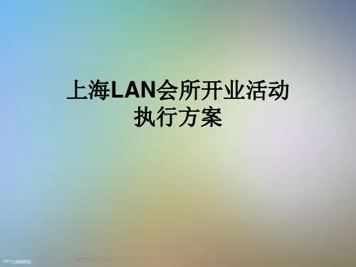 上海LAN会所开业活动执行方案