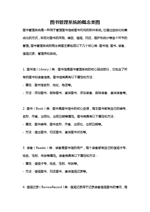 图书管理系统的概念类图